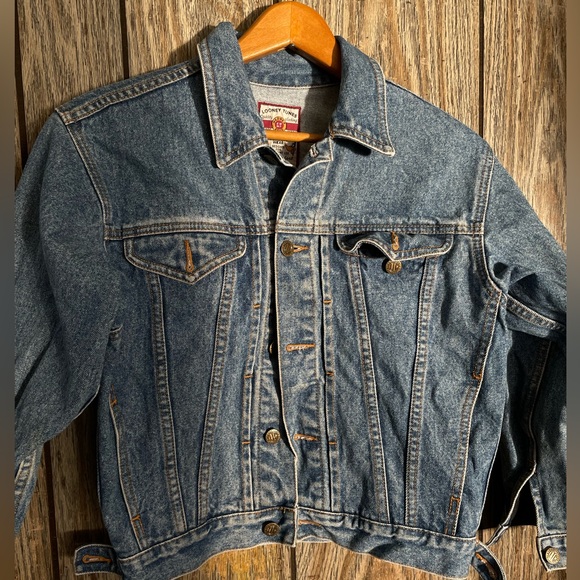 Looney Tunes Vintage Classic Wear Denim Jacket Warner Bros Embroidered Youth M - Picture 3 of 11